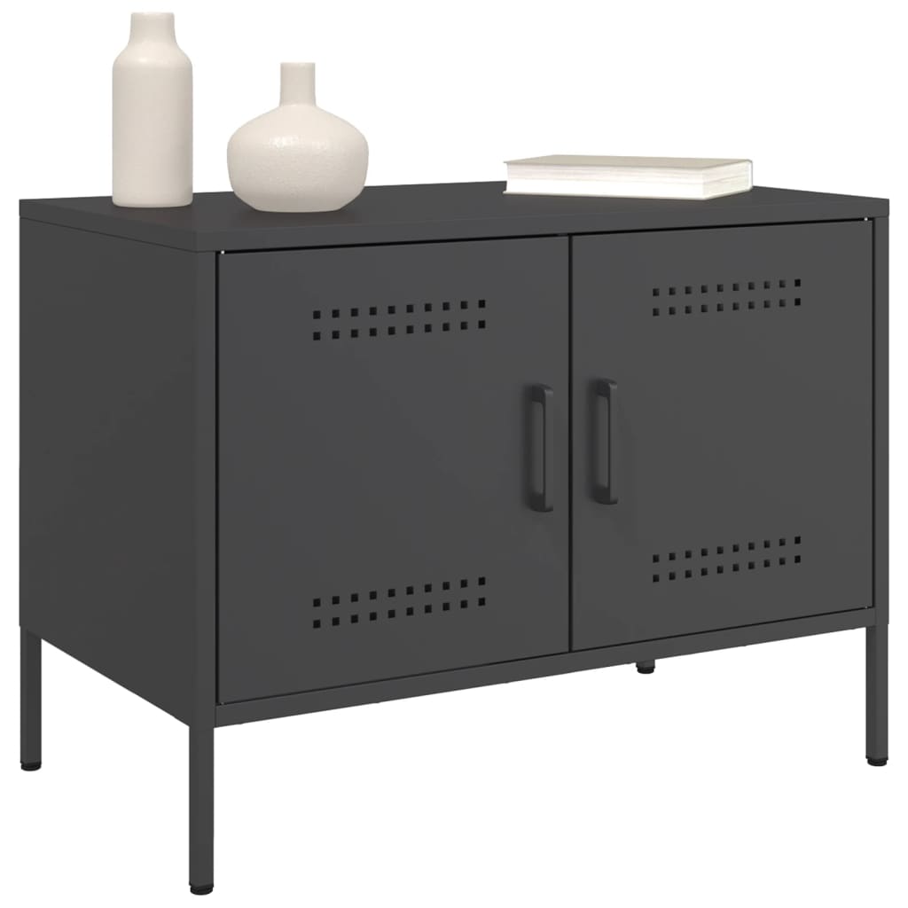 Tv-meubelen 2 st 68x39x50,5 cm staal zwart