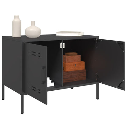 Tv-meubelen 2 st 68x39x50,5 cm staal zwart