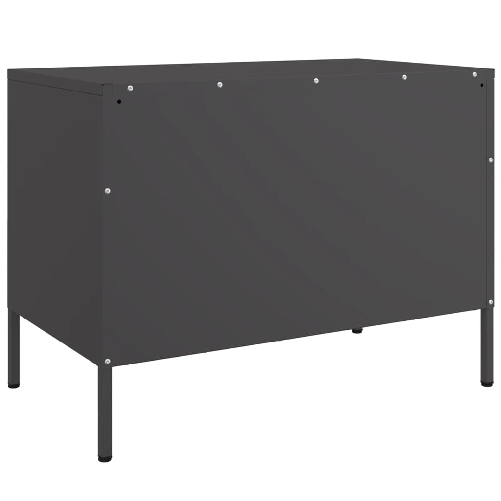 Tv-meubelen 2 st 68x39x50,5 cm staal zwart