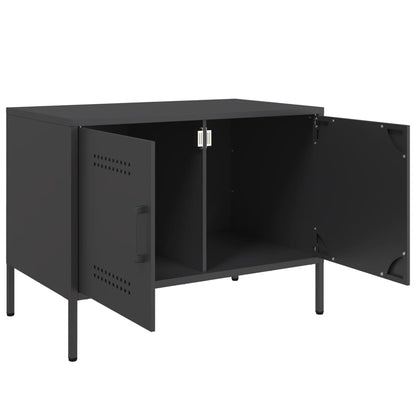 Tv-meubelen 2 st 68x39x50,5 cm staal zwart