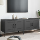 Tv-meubel 68x39x50,5 cm staal zwart