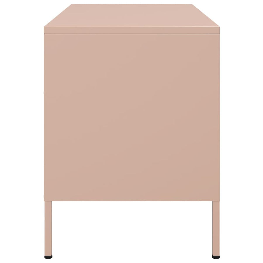 Tv-meubel 68x39x50,5 cm staal roze