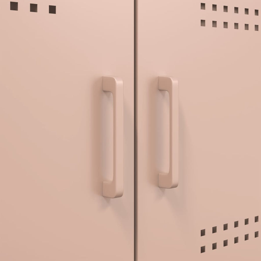 Tv-meubelen 2 st 68x39x50,5 cm staal roze