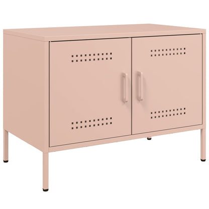 Tv-meubelen 2 st 68x39x50,5 cm staal roze