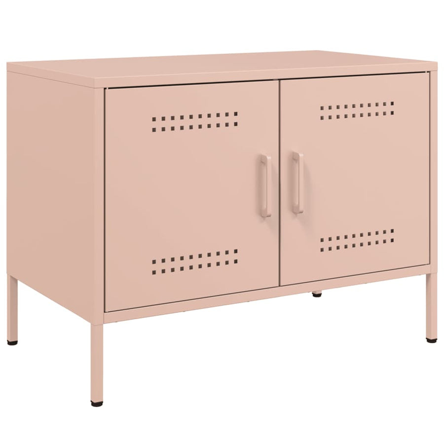 Tv-meubelen 2 st 68x39x50,5 cm staal roze