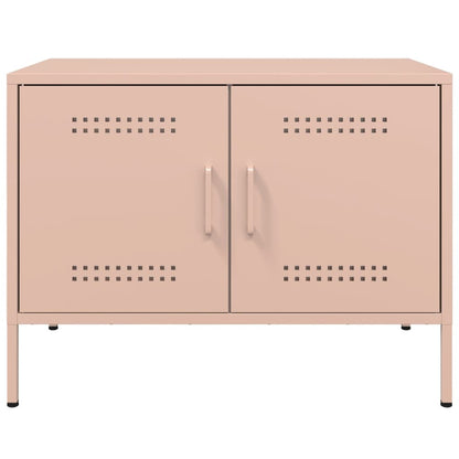 Tv-meubelen 2 st 68x39x50,5 cm staal roze