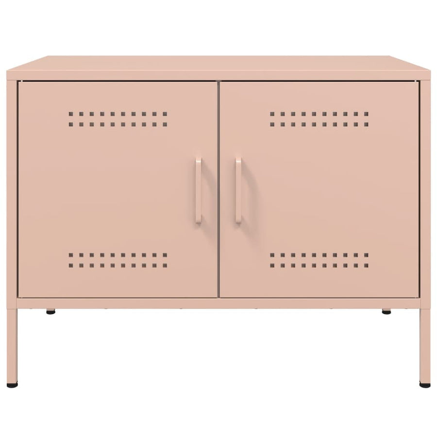 Tv-meubelen 2 st 68x39x50,5 cm staal roze