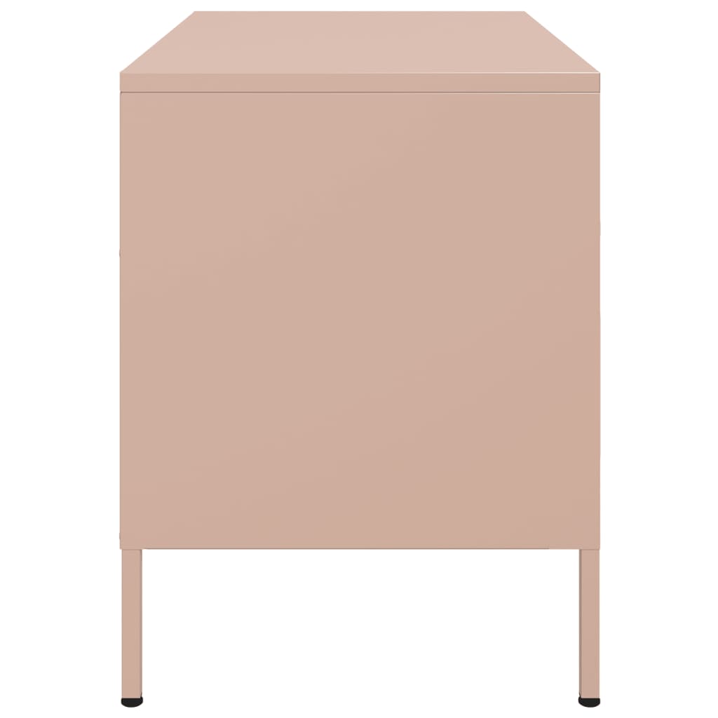 Tv-meubelen 2 st 68x39x50,5 cm staal roze