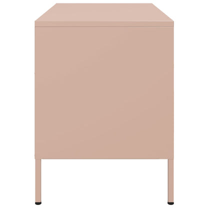 Tv-meubelen 2 st 68x39x50,5 cm staal roze