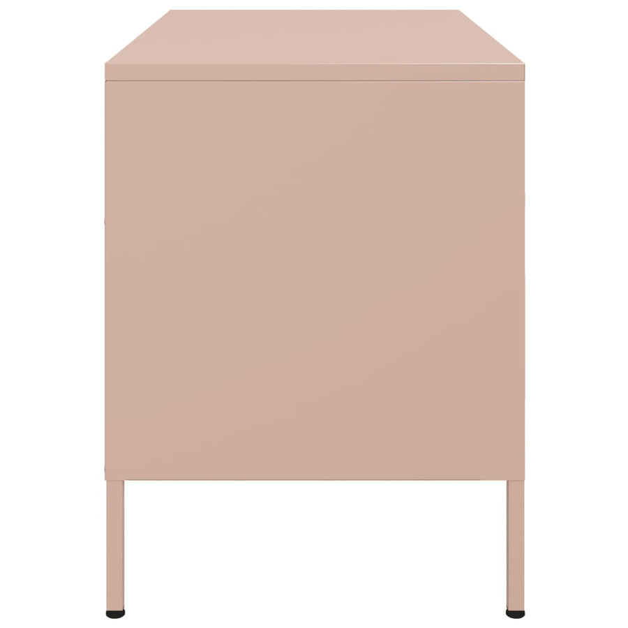 Tv-meubelen 2 st 68x39x50,5 cm staal roze