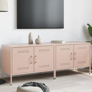 Tv-meubel 68x39x50,5 cm staal roze 2 stuks