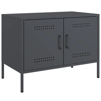 Tv-meubel 68x39x50,5 cm staal antracietkleurig