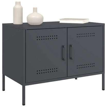 Tv-meubel 68x39x50,5 cm staal antracietkleurig