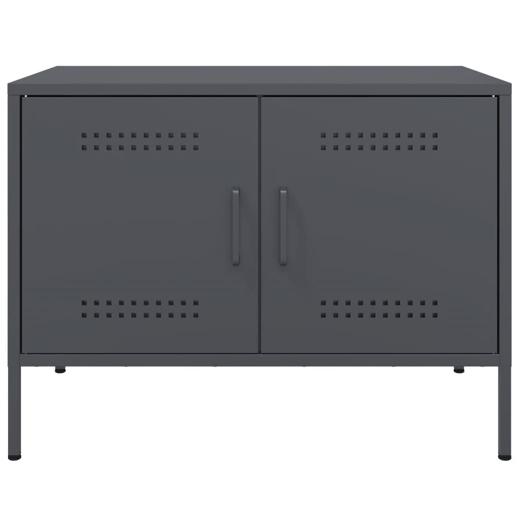 Tv-meubel 68x39x50,5 cm staal antracietkleurig