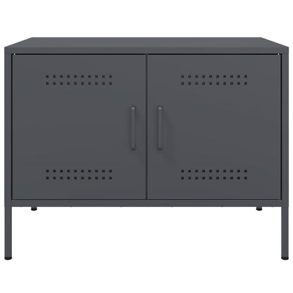 Tv-meubel 68x39x50,5 cm staal antracietkleurig