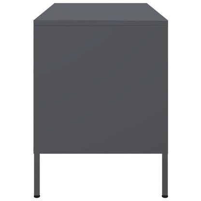 Tv-meubel 68x39x50,5 cm staal antracietkleurig