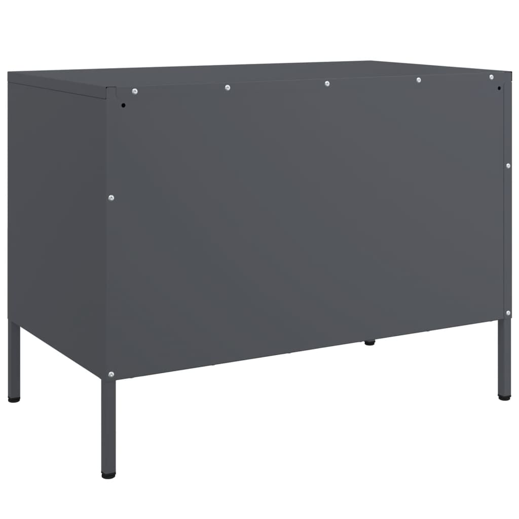 Tv-meubel 68x39x50,5 cm staal antracietkleurig