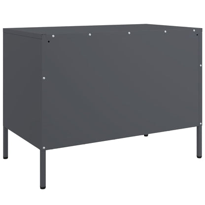 Tv-meubel 68x39x50,5 cm staal antracietkleurig
