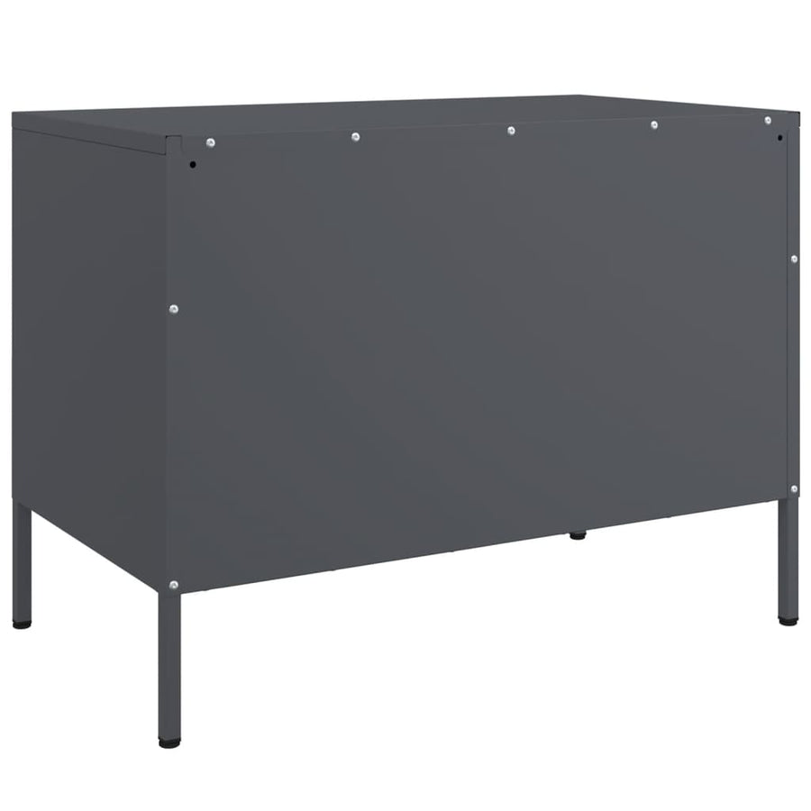 Tv-meubel 68x39x50,5 cm staal antracietkleurig