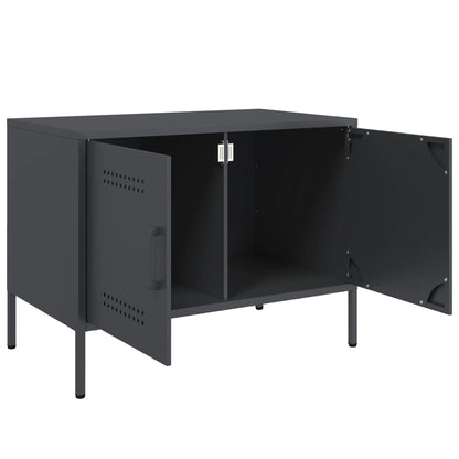 Tv-meubel 68x39x50,5 cm staal antracietkleurig