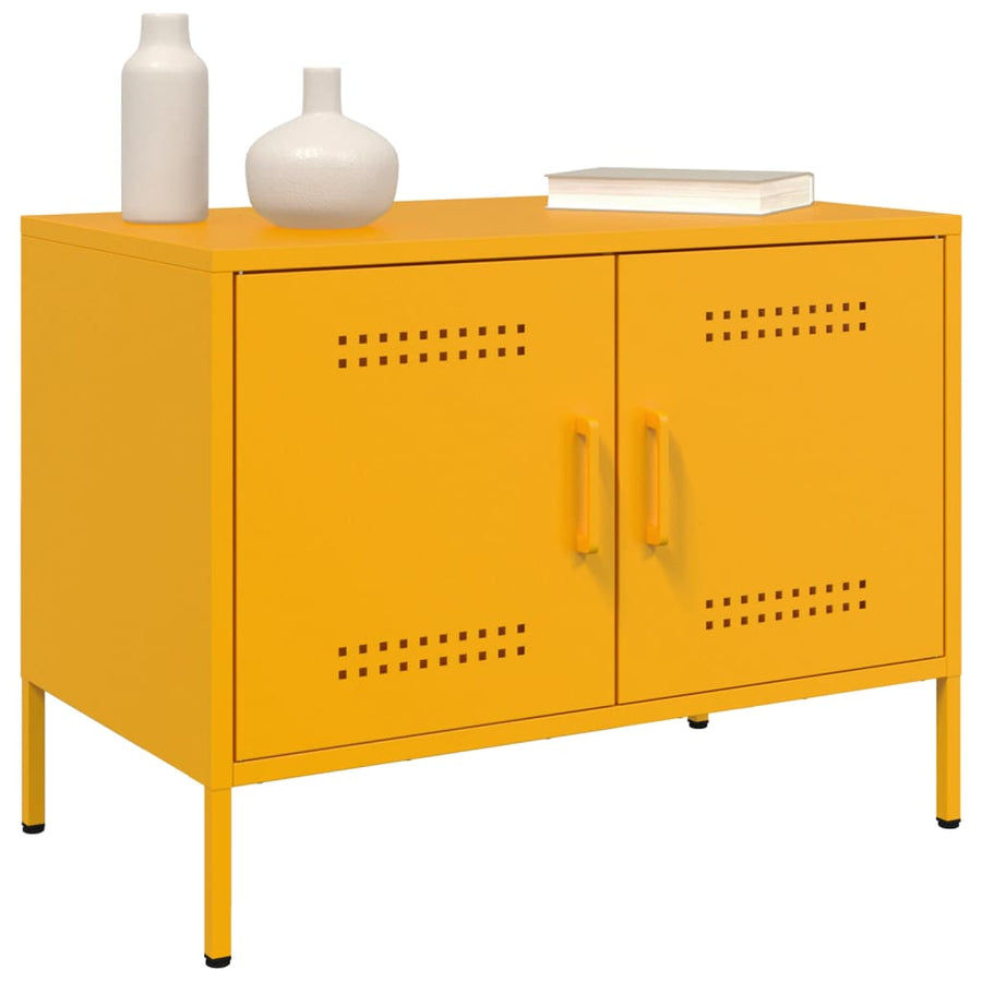 Tv-Meubel 68X39X50,5 Cm Staal Mosterd 1
