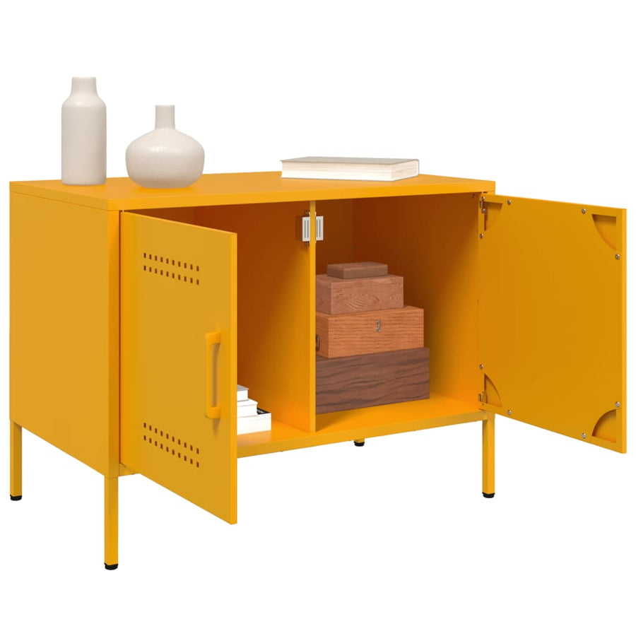 Tv-Meubel 68X39X50,5 Cm Staal Mosterd 1