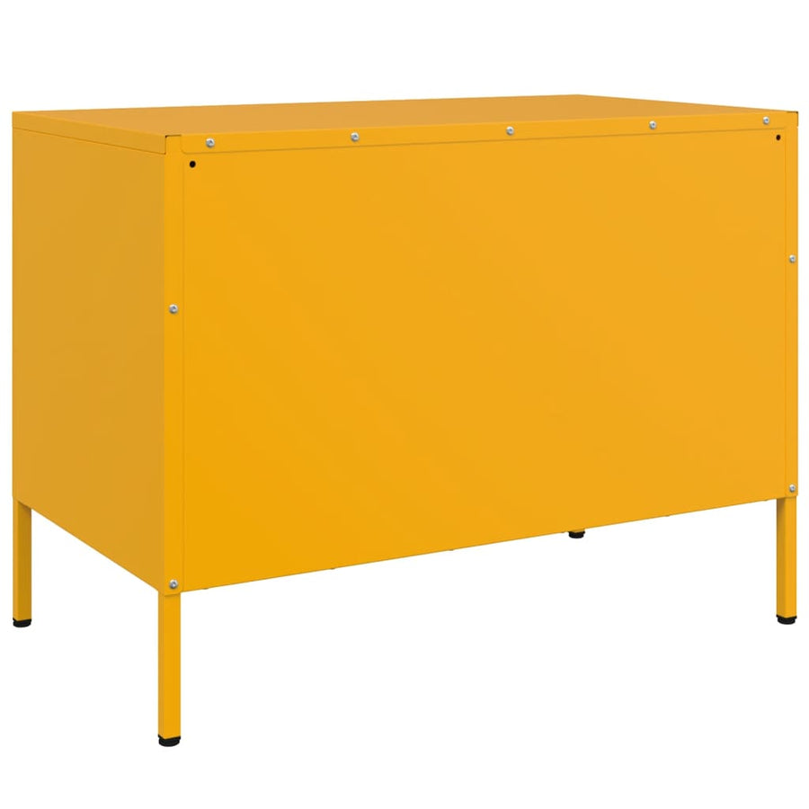 Tv-Meubel 68X39X50,5 Cm Staal Mosterd 1