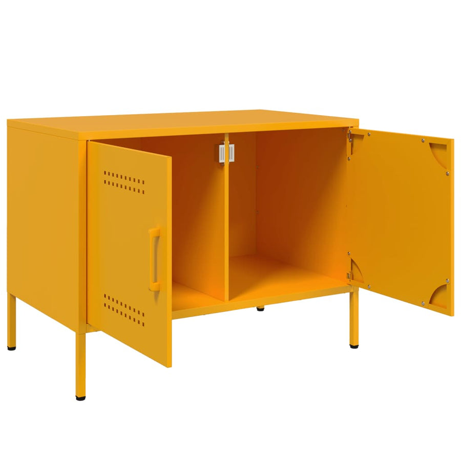 Tv-Meubel 68X39X50,5 Cm Staal Mosterd 1