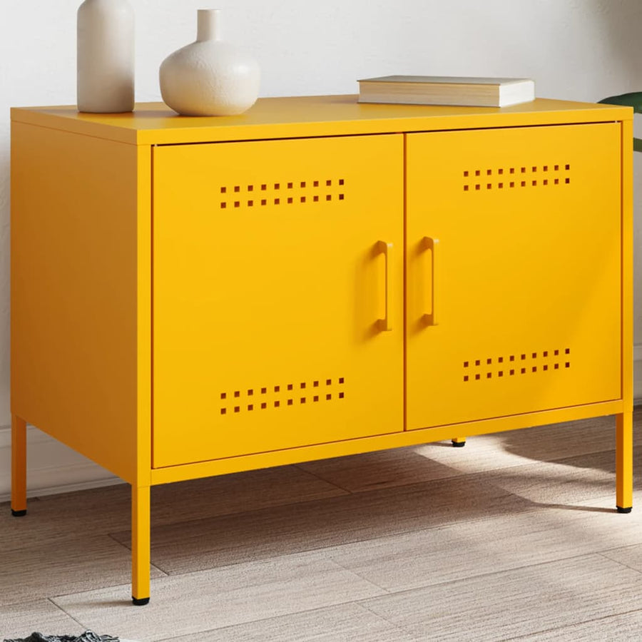 Tv-Meubel 68X39X50,5 Cm Staal Mosterd 1