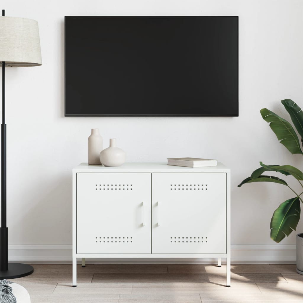Tv-meubel 68x39x50,5 cm staal wit