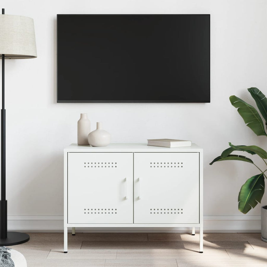 Tv-meubel 68x39x50,5 cm staal wit