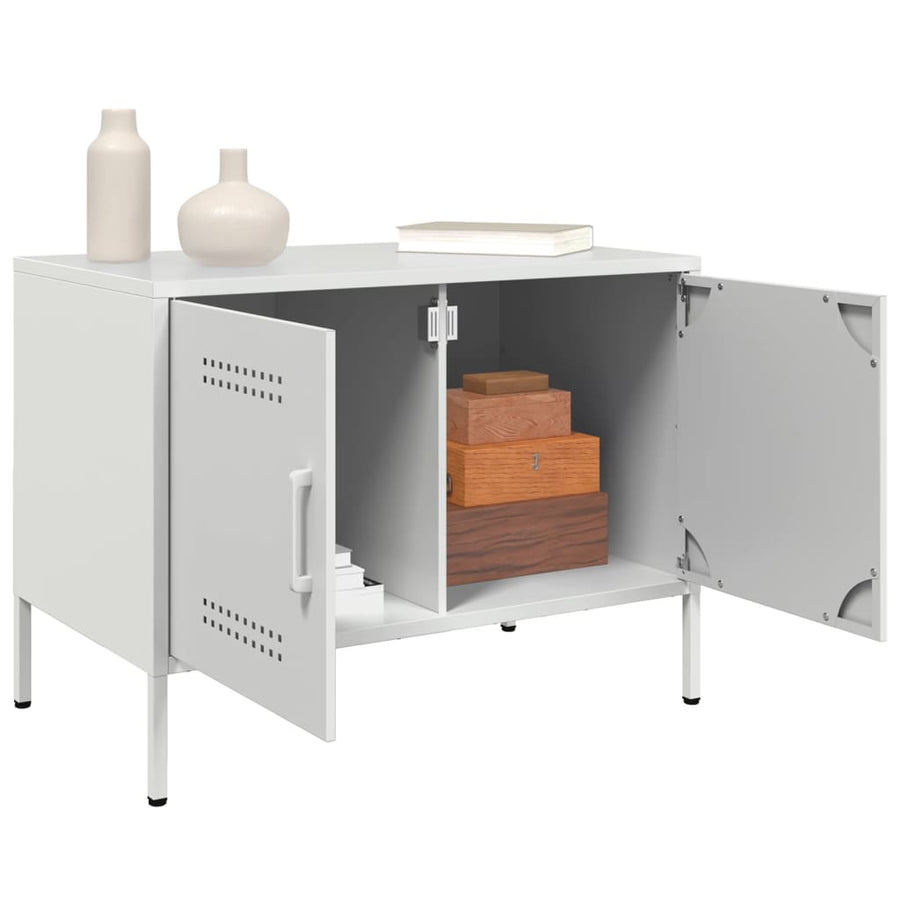 Tv-meubel 68x39x50,5 cm staal wit