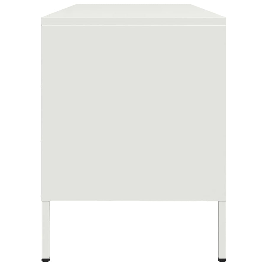 Tv-meubel 100,5x39x50,5 cm staal wit