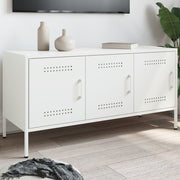Tv-meubel 100,5x39x50,5 cm staal wit muurmontage