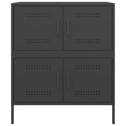 Dressoir 68x39x79 cm staal zwart