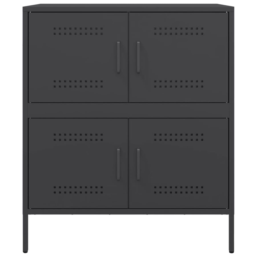 Dressoir 68x39x79 cm staal zwart