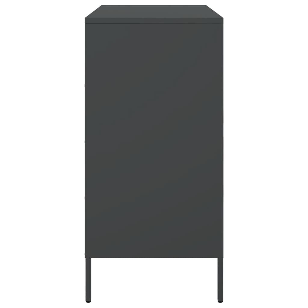 Dressoir 68x39x79 cm staal zwart