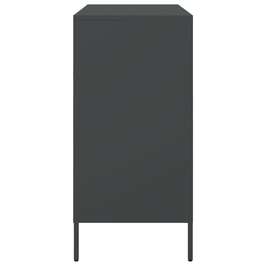 Dressoir 68x39x79 cm staal zwart