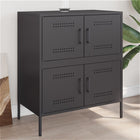 Dressoir 68x39x79 cm staal zwart muurbevestiging
