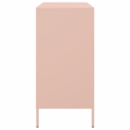 Dressoir 68x39x79 cm staal roze