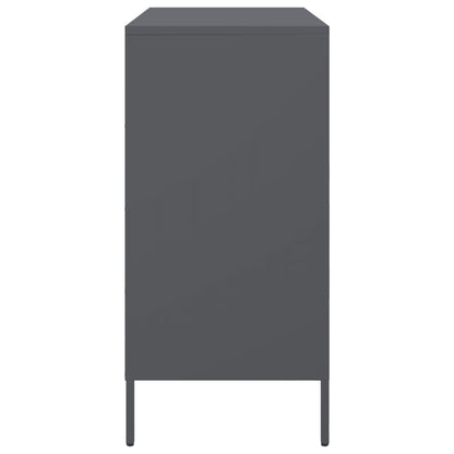 Dressoir 68x39x79 cm staal antracietkleurig