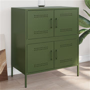 Dressoir 68x39x79 cm staal olijfgroen wandmontage