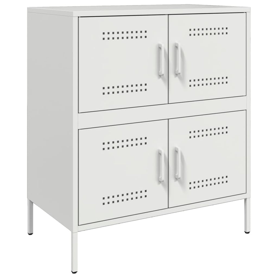 Dressoir 68x39x79 cm staal wit