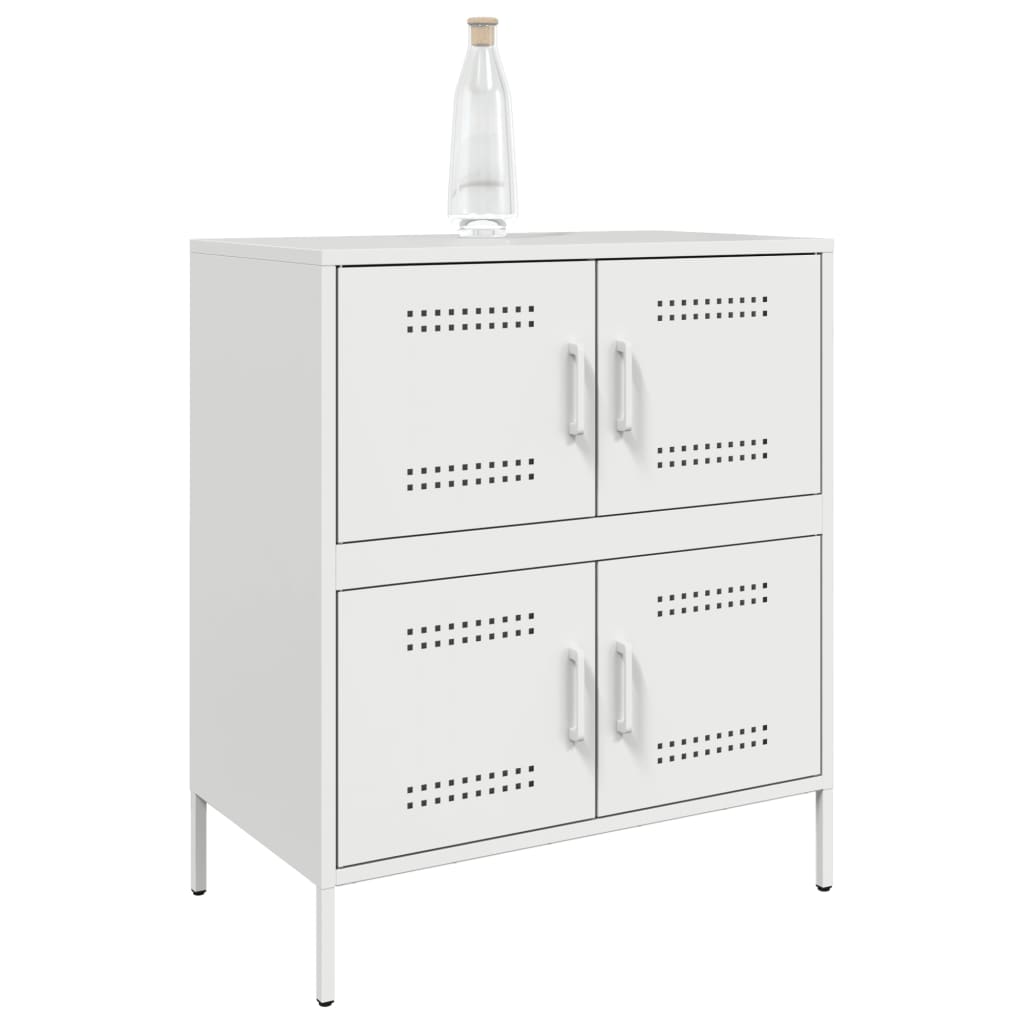 Dressoir 68x39x79 cm staal wit