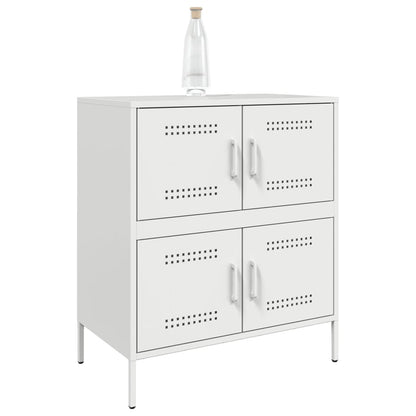 Dressoir 68x39x79 cm staal wit