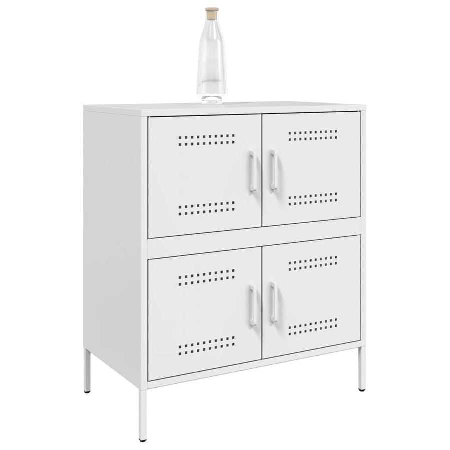 Dressoir 68x39x79 cm staal wit