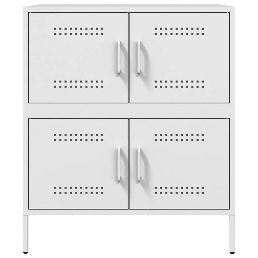 Dressoir 68x39x79 cm staal wit