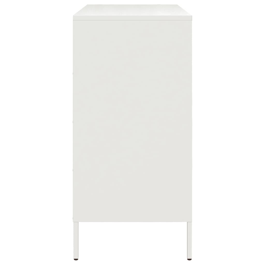 Dressoir 68x39x79 cm staal wit