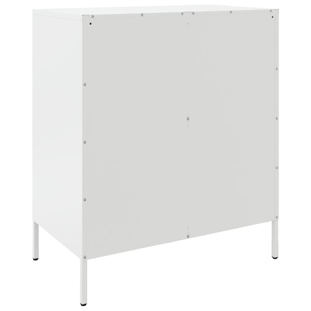 Dressoir 68x39x79 cm staal wit