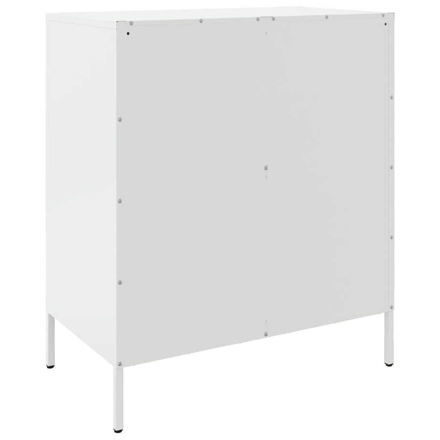 Dressoir 68x39x79 cm staal wit